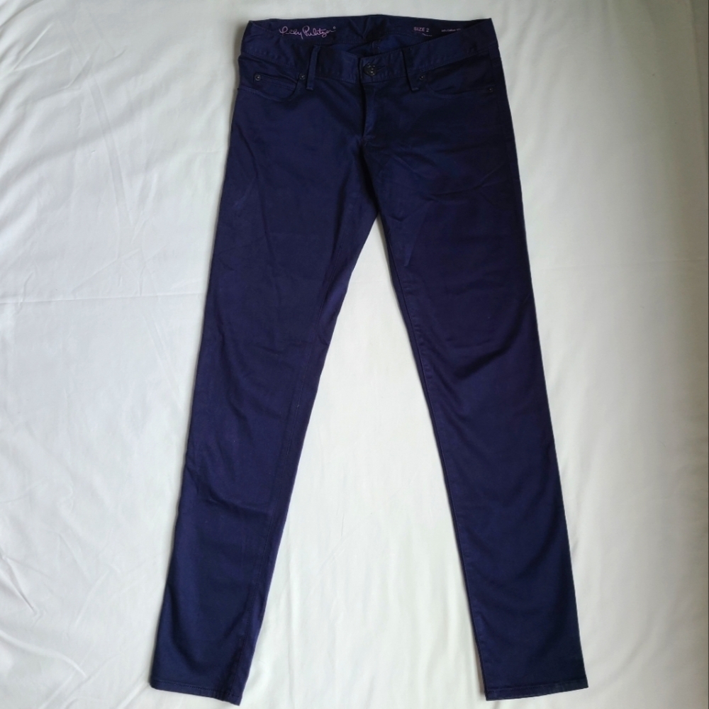 Lilly Pulitzer Navy Blue Worth Skinny Pants